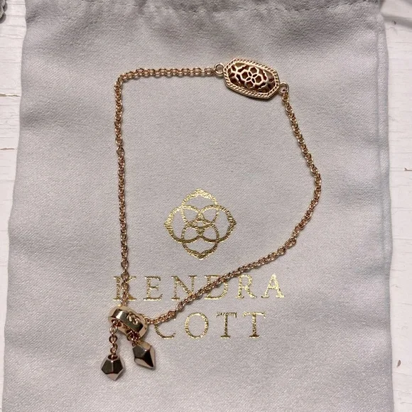 Kendra Scott Adjustable Gold Elaina Filigree Bracelet - Picture 1 of 5